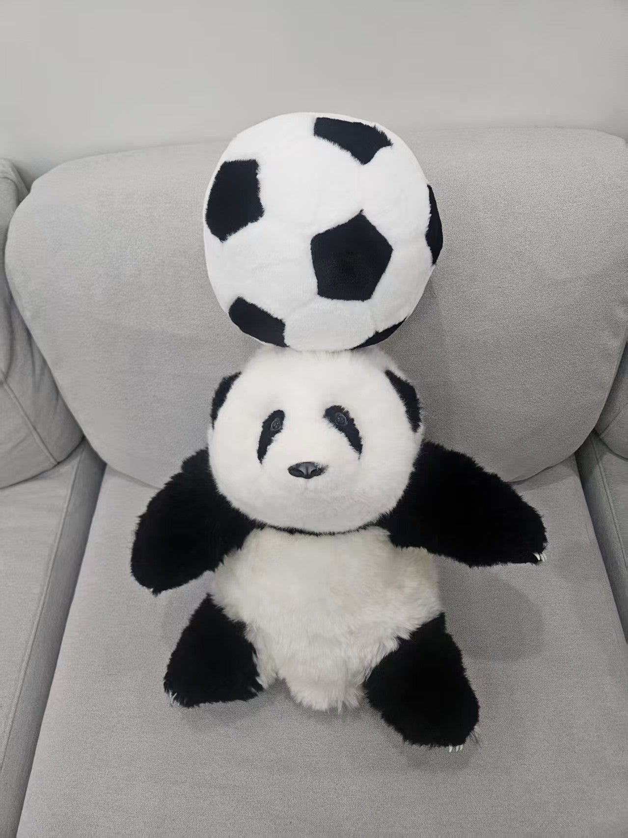 Huahua Panda & Football Plush Set