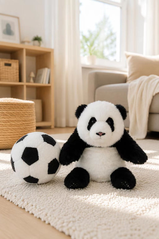 Chengshi Panda & Football Plush Set