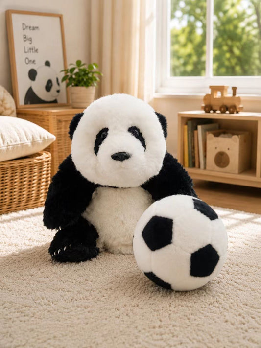 Huahua Panda & Football Plush Set