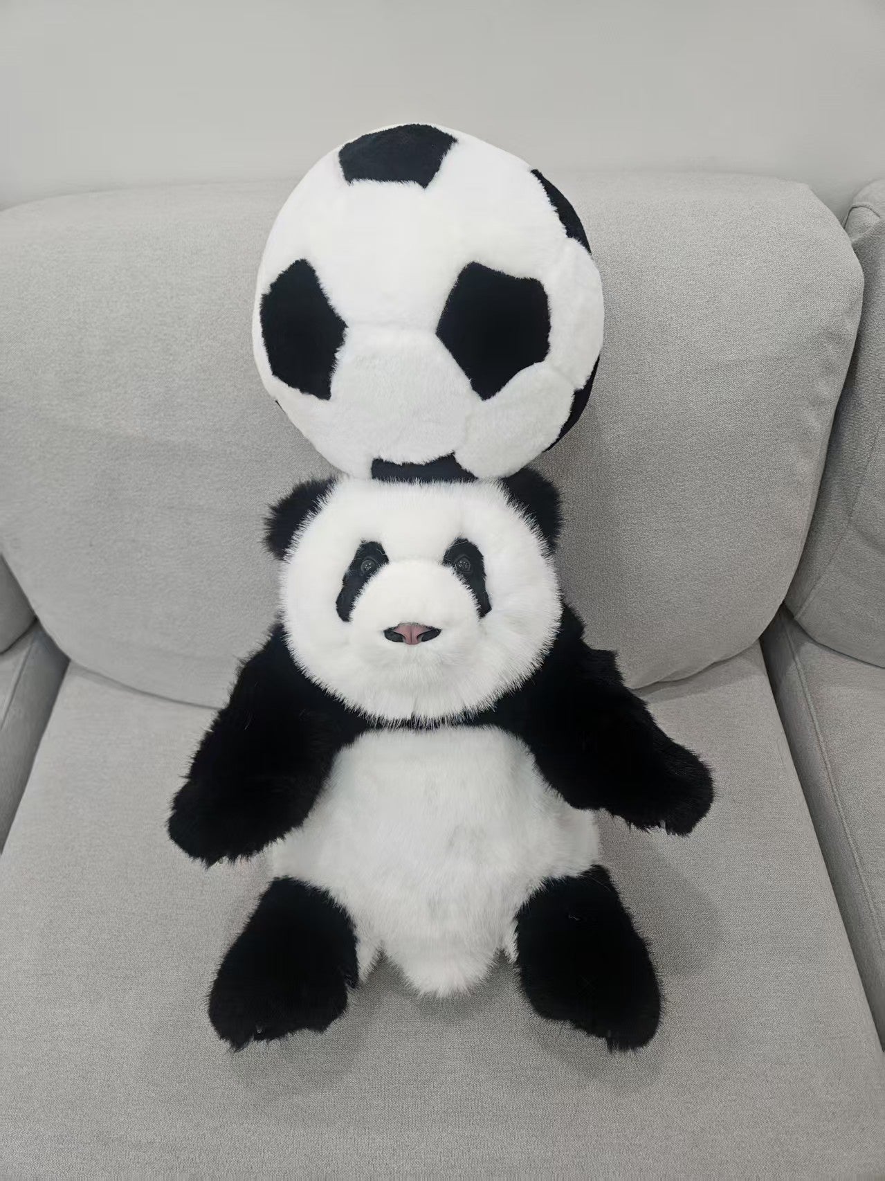 Chengshi Panda & Football Plush Set