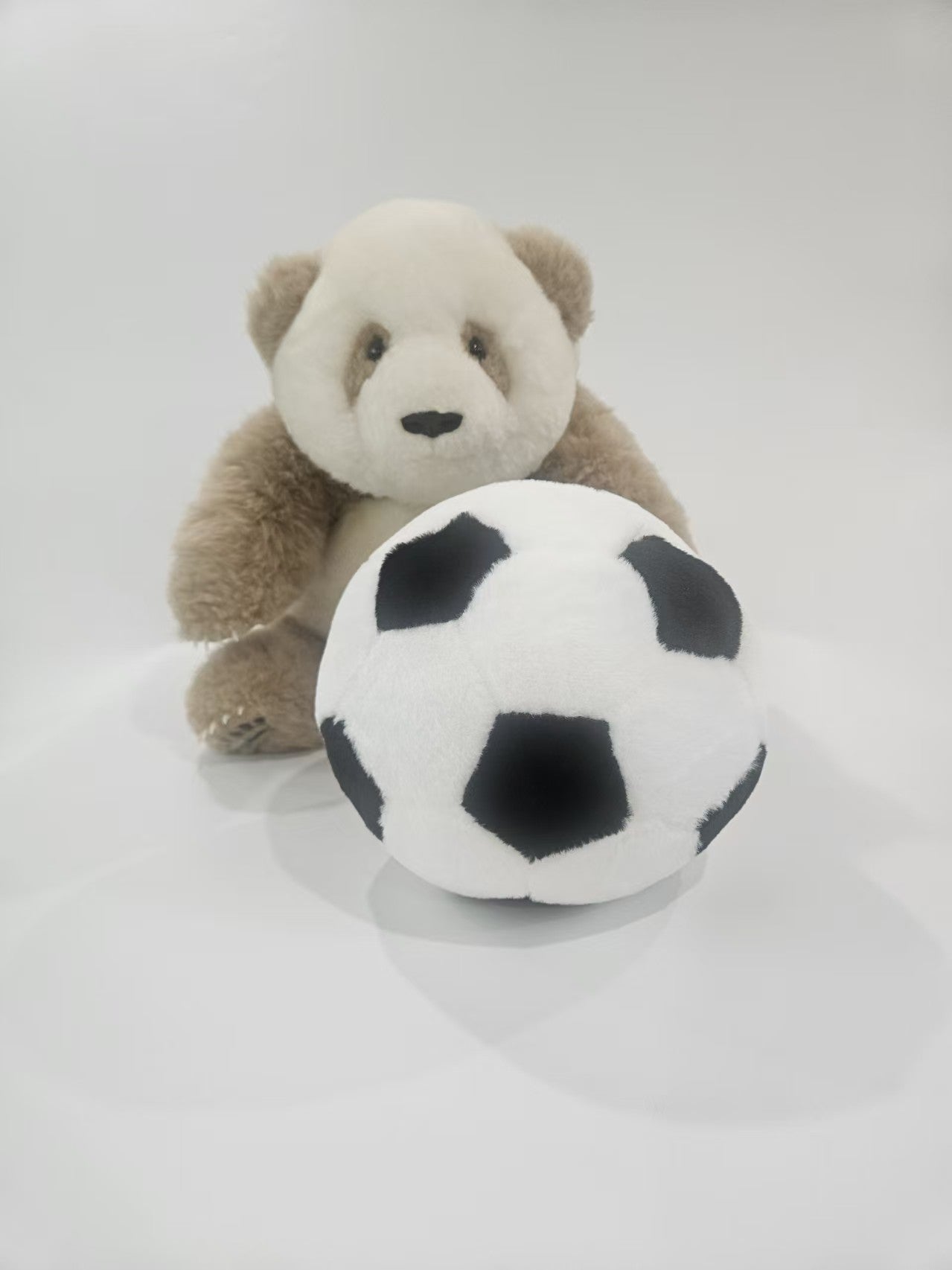 QiZai Panda with Football Plush Set