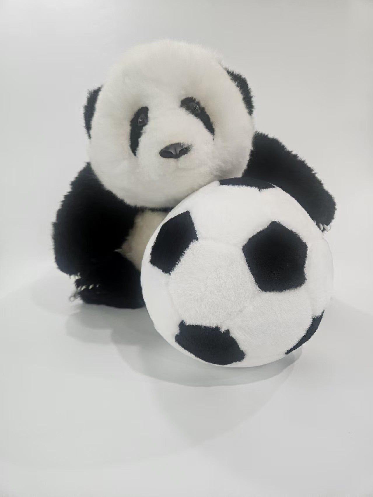 Huahua Panda & Football Plush Set