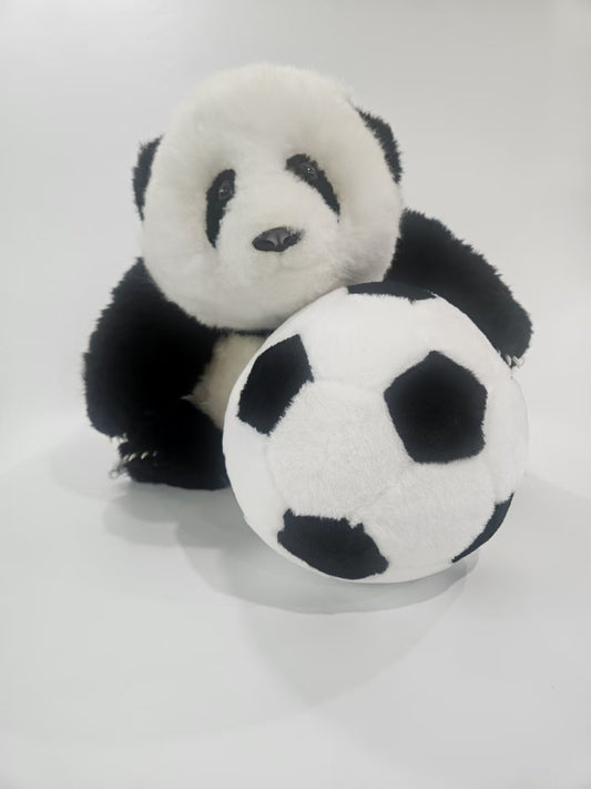 Huahua Panda & Football Plush Set