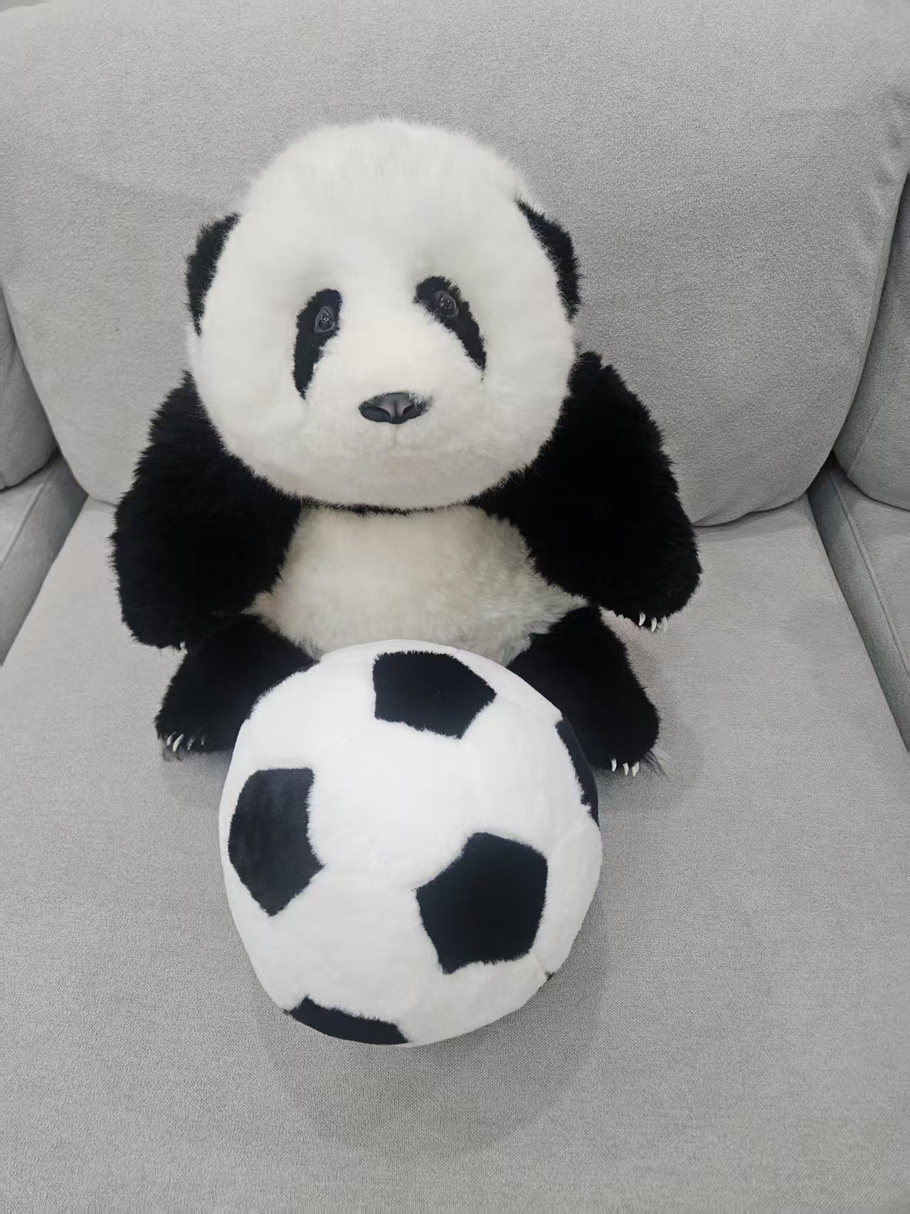 Huahua Panda & Football Plush Set